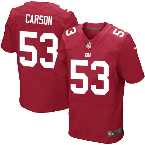 Men's Elite Harry Carson Nike Jersey Red Alternate - #53 NFL New York Giants